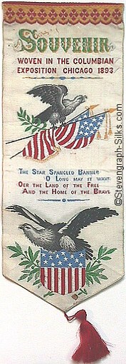 Bookmark with words and images of eagles and flags
