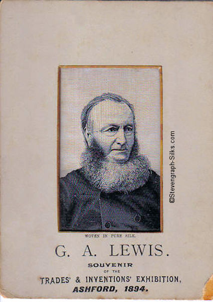 woven silk of the Grant portrait of G. A. Lewis