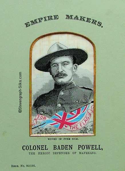 Portrait of Colonel Baden Powell, with title Empire Makers