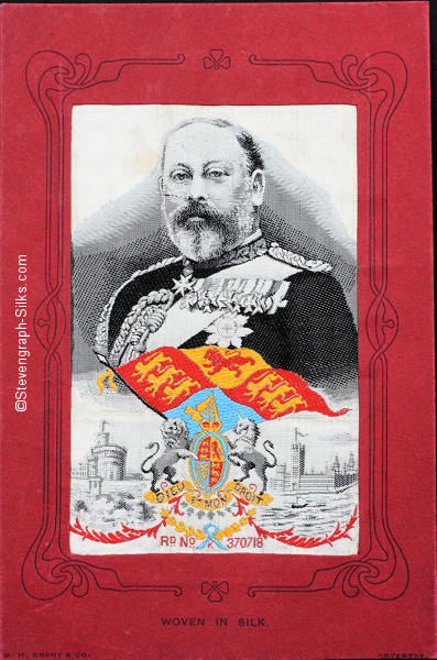 same portrait postcard, with red card instead of usual white