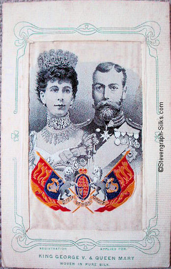 colour image of His Majesty King George V and Queen Mary