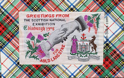 title words and image of man and woman's hands shaking, Edinburgh Coat of Arms and words