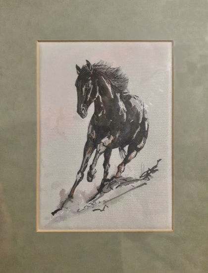 J & J Cash woven picture with image of the Lloyds Bank symbol Black Horse
