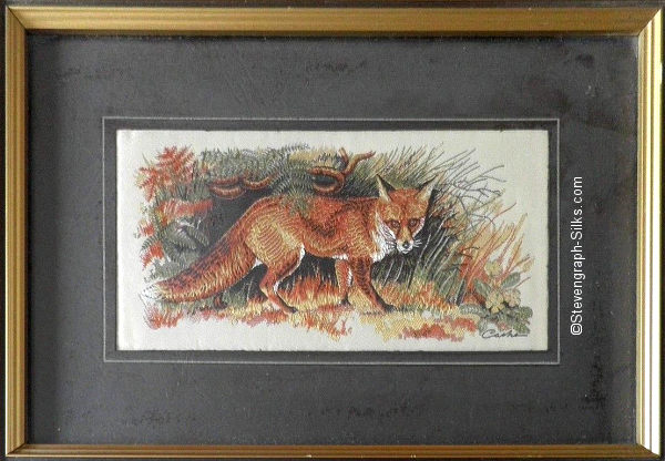 J & J Cash woven picture with image of a Red Fox