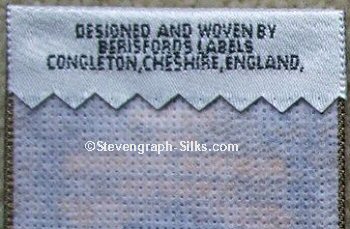 woven name at top turn-over of bookmark