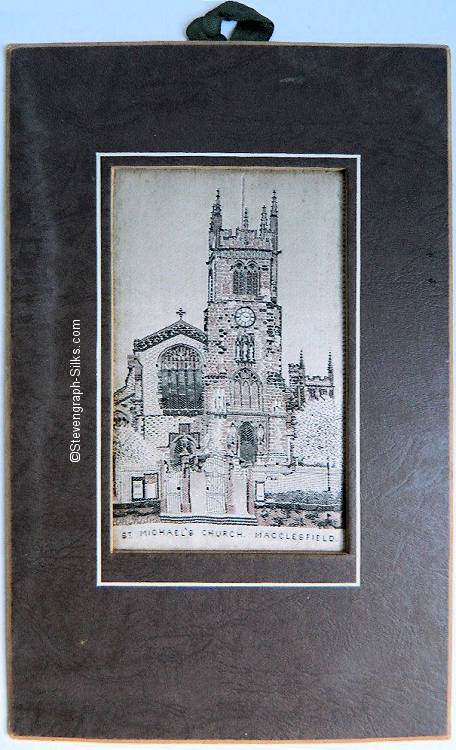 picture with title words and image of St. Michael's Church, Macclesfield