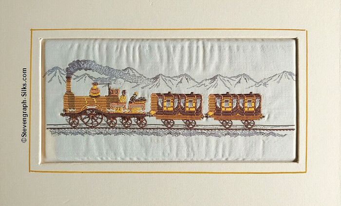 woven picture of the early Lord Howe steam engine