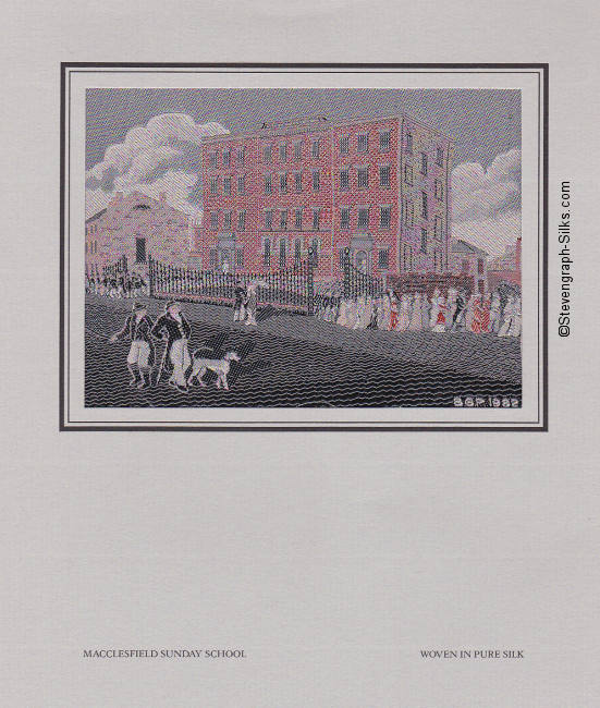 picture of large square building, and printed title below