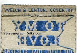 Welch & Lenton name woven on reverse