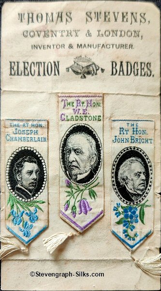point of sales display containing three election badges