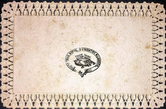 image of Stevens copyright printed on the reverse of this silk rectangle
