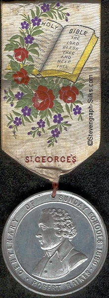 Ribbon with words: St. George's, and medal attached