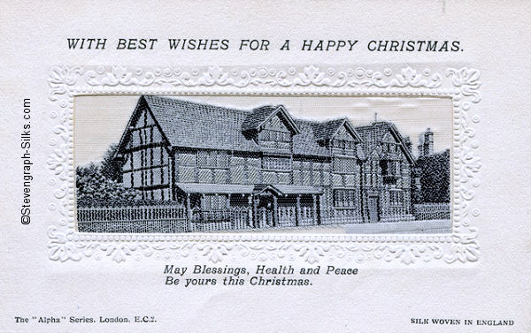 Alpha series postcard with image of Shakespeare's Birthplace