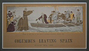 Stevengraph woven at the World's Columbian Exposition, Chicago 1893, titled Columbus Leaving Spain