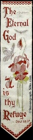 woven bookmark with words