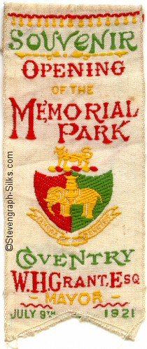 Lapel pin with words and image of Coventry Coat of Arms