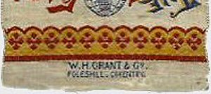 Woven credit on reverse of bookmark