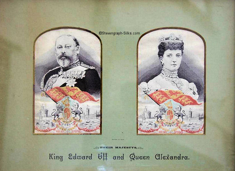 Portraits of His Majesty King Edward VII and Her Majesty Queen Alexandra, on same card mount