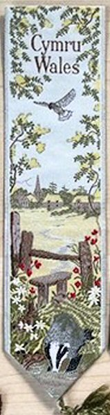 Cash's woven bookmark with woven title words