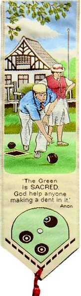 Cash's woven bookmark with woven title words