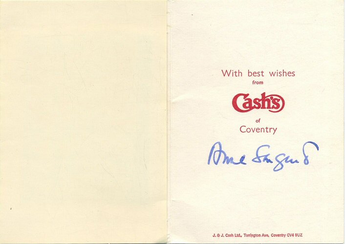 inside view of J & J Cash's own Christmas card of un-known date