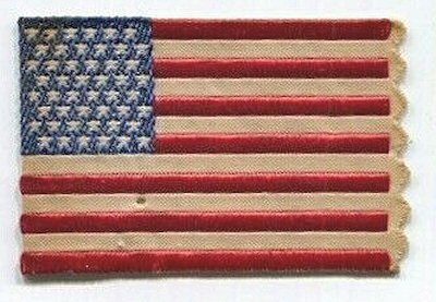 J & J Cash woven ribbon with images of the USA Stars & Stripes