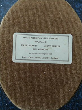 label attached to the back of this picture
