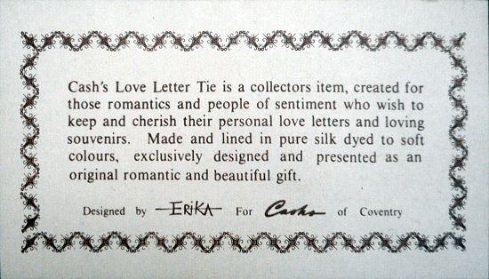 label with this woven holder