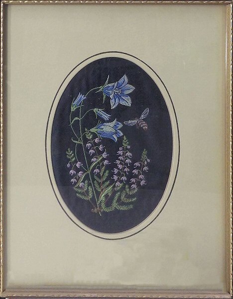J & J Cash woven picture of Moorland European Wild Flowers, Harebell & Heather