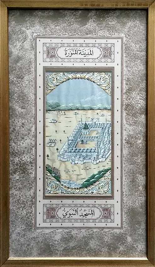 J & J Cash woven picture with view of Medina, The Prophet's City
