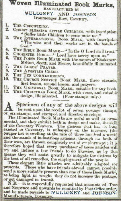 image of newspaper advert from the Cheltenham Chronicle, Tuesday, 13 January 1863