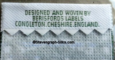 woven name at top turn-over of bookmark