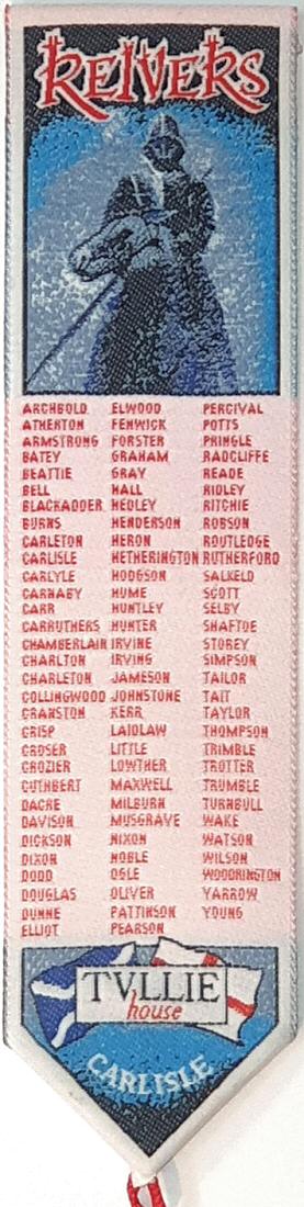 bookmark with Reivers title word, and list of previous names