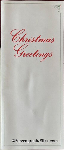 view of front cover of stiff card folder with bookmark inside