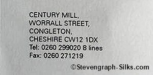 close up of words printed on back cover