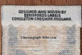 woven name at top turn-over of bookmark