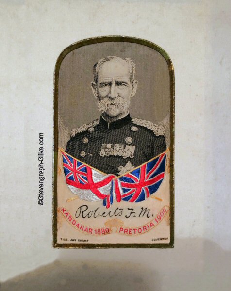 woven portrait of Field Marshal Roberts