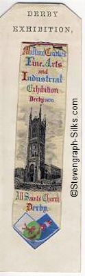Bookmark with words and image of All Saints Church, Derby