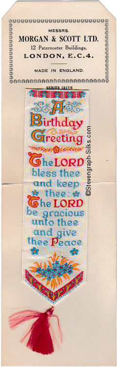 Bookmark with title words and biblical words