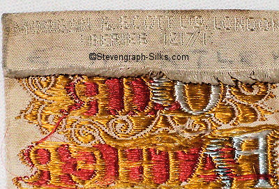 Woven signature on top reverse of this bookmark