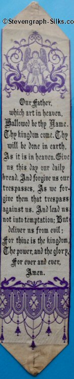 bookmark with woven words of The Lord's Prayer