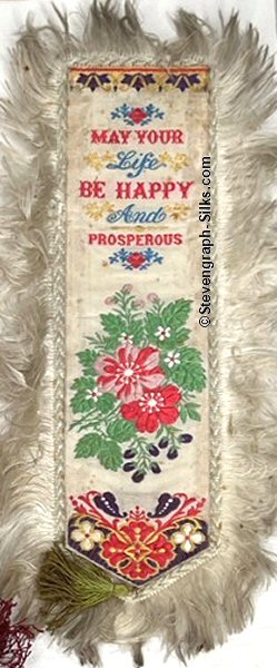 Bookmark with fringe all round