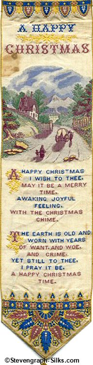 Bookmark with title words and image of a country street scene