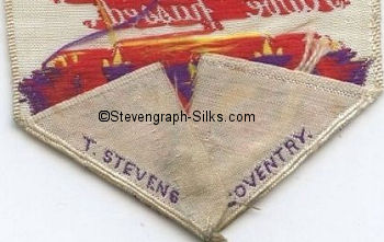 rear of bookmark showing the Stevens logo