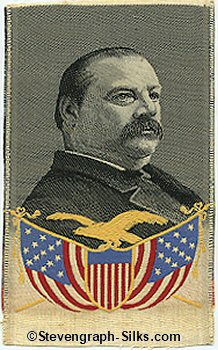 fake ribbon with portrait of Mr Grover Cleveland (President)