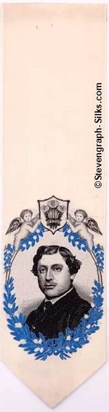 plain white bookmark with title words and portrait of Prince Edward