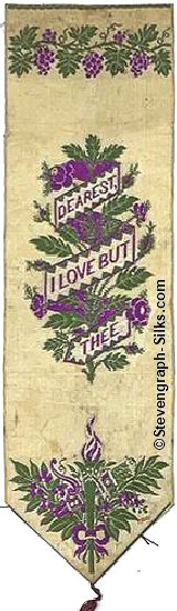 Bookmark with words on a ribbon