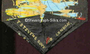 Stevens logo on the reverse pointed end of this bookmark