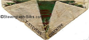 Stevens logo on the reverse pointed end of this bookmark