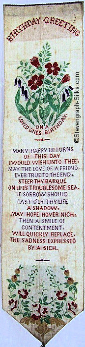 Bookmark with words and image of flowers